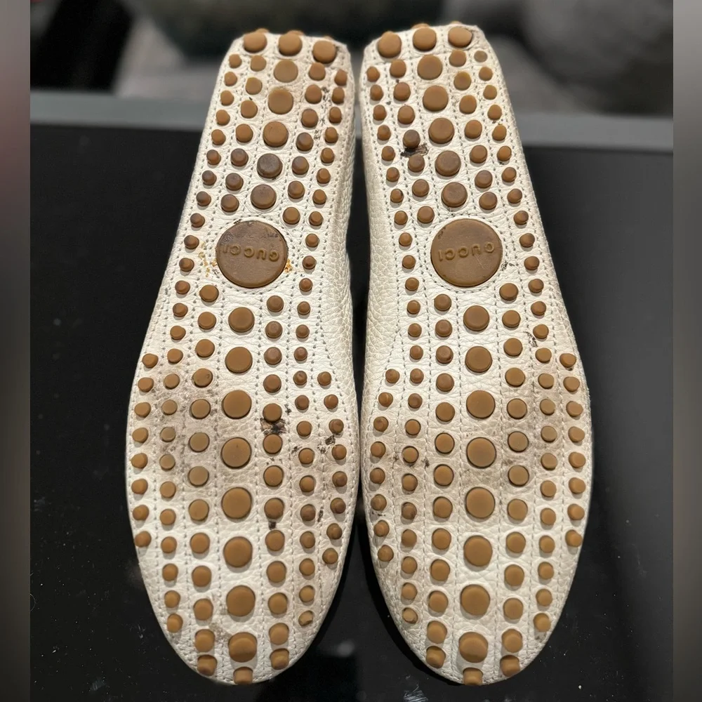 Gucci Leather Driving Shoes in White - Men’s (8.5) - Picture 12 of 13